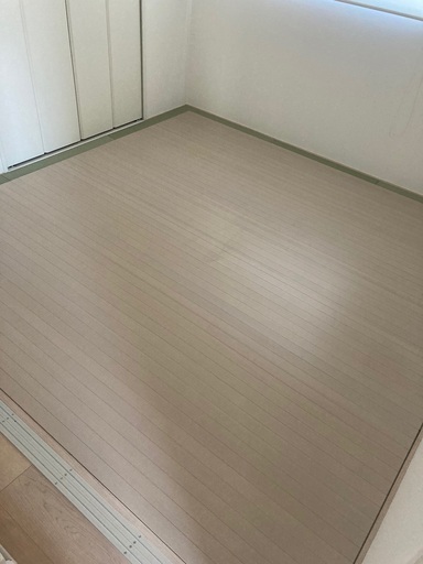 ウッドカーペット 4.5畳用 243×245cm アイボリー フロアマット 賃貸OK インテリア