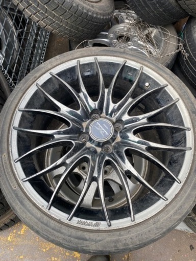 17インチ　7j  4穴　PCD100  WORK  ホイール アルミ　4本セット　タイヤなし