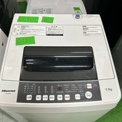 早い者勝ち大セール‼️‼️＋ご来店時、ガン×2お値引き‼️Hisense(ハイセンス) 2017年製 5.5kg 洗濯機🎉