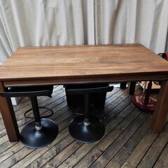ニトリ ダイニングテーブル コネクト150  野田家具 椅子 5...