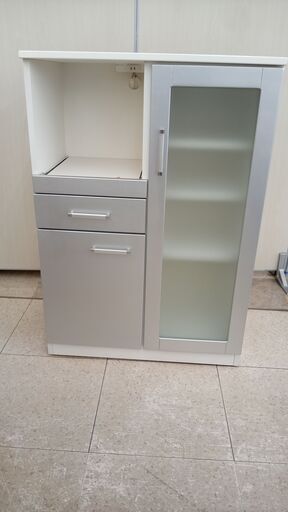★ジモティ割あり★ (株)マルミツ レンジ台 グレー H115×D42.5×W79.5 クリーニング済み TJ5853