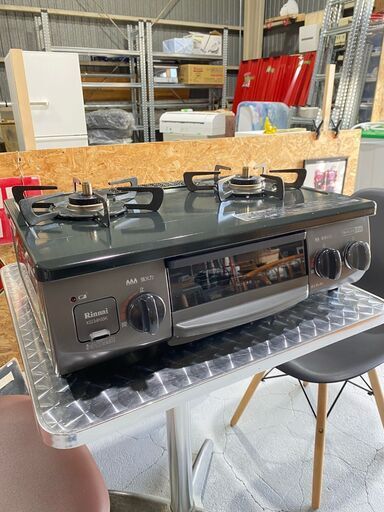 【Rinnai リンナイ】2口ガステーブル KG34NBKL 2021年 左強火 都市ガス用 ブラック ガスコンロ ガス台 あんしん機能付き