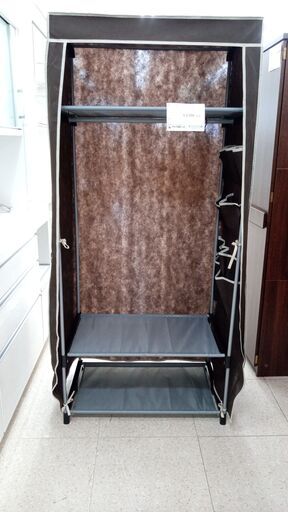 ★ジモティ割あり★  物干しラック ブラウン H176×D49×W78.5 クリーニング済み TJ5863