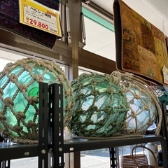 ［値下げ相談⭕️美品］浮き玉[ガラス玉］一個です！直径約40cm ガラス浮き玉NO.8 （ネット外径260φ） ガラス玉 浮玉