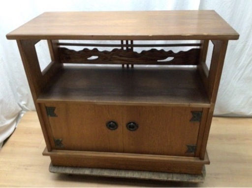 S+97【屋久杉】茶箪笥 茶棚 飾り棚 和家具 収天然木