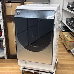 (Y)北大前! シャープ ドラム式洗濯機 ES-W113-SL 2021年製 洗濯11kg 乾燥6kg ハイブリッド乾燥 左開き プラズマクラスター 一部難あり 札幌発 2038444