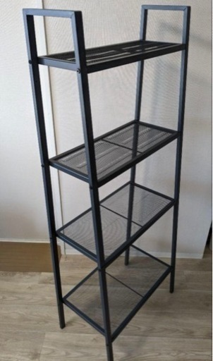 美品　IKEA  シェルフ LERBERG レールベリ ダークグレー