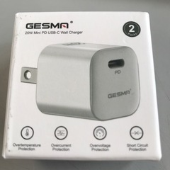 NIB GESMA 20W mini Pro USB-C ウォールチャージャー　2個パックの画像