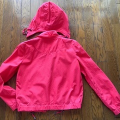 【中古】BANANA REPUBLIC バナナリパブリック　XS トップス　フード付きブルゾン　ジャンパー　レッド　赤　朱色　紅色　綿の画像