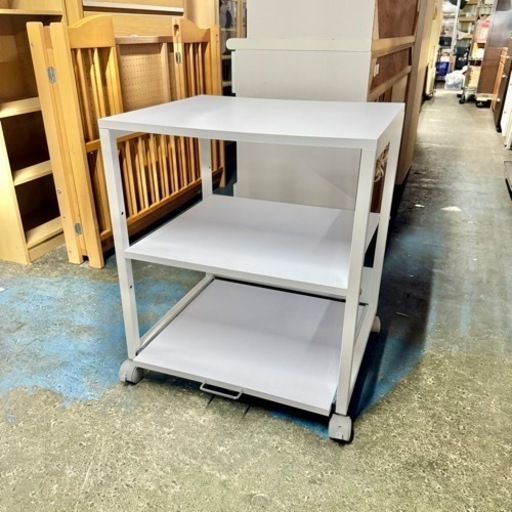 激安‼️ホワイトサンワダイレクト プリンター台 キャスター付き 総耐荷重50kgR356