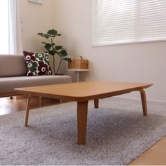 家具 テーブル こたつ 無印 木製の画像