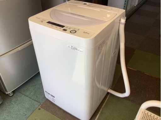 【リサイクルサービス八光】2017年製　シャープ　5.5kg　全自動洗濯機　ES-GE5A-V