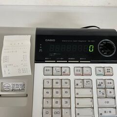 【CASIO】 カシオ 電子レジスター ホワイト 8部門 小型ドロア一体型 SE-S20-WE ヨコ型領収書発行対応 消費税率2種対応 K0004