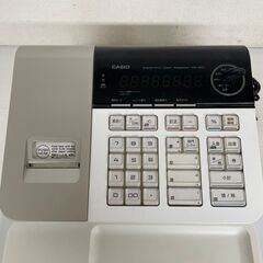 【CASIO】 カシオ 電子レジスター ホワイト 8部門 小型ドロア一体型 SE-S20-WE ヨコ型領収書発行対応 消費税率2種対応 K0004