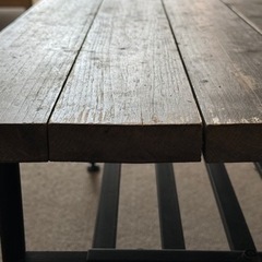 アイアンテーブル こたつ  天然木　タイル　ヴィンテージ風　ビンテージ風の画像