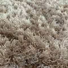 円形ラグ(シャギー/ラメ/ブラウン/茶色)の画像