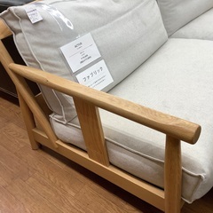 ACTUS 5人掛けソファー オーク材×布 LODGE ライトグレー　販売中！！の画像