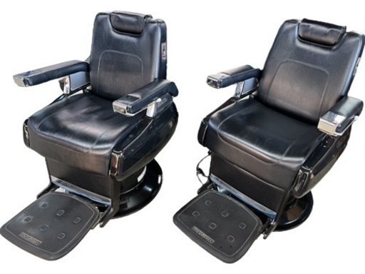 NO.1435【2点セット】TAKARA BELMONT タカラベルモント 679 MARK-Ⅱ マークⅡ 理容椅子 動作確認済み 中古