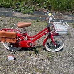 16インチ子供用自転車　レッド