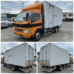 H21年日野デュトロ、6速ディーゼルターボ!北村製アルミバン！極東製格納式パワーゲート！フレーム腐食無し！荷台床ステンレスの画像
