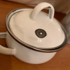 美品　ミニ鍋セット　インテリア雑貨オブジェホワイト白アンティークガーデニングガーデン寄せ植えの画像