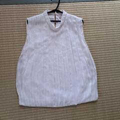 Plechur Ciel【M】フロントプリーツブラウス/ノースリ...