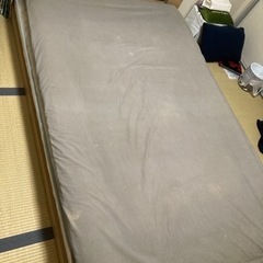 【無料譲渡】ダブルローベッド　フレーム&マットレスセットの画像