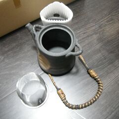 【新品】土瓶　急須　黒伊賀雅　6個　つる付　茶コシ付　お茶　和陶　陶器の画像