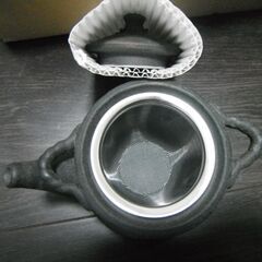 【新品】土瓶　急須　黒伊賀雅　6個　つる付　茶コシ付　お茶　和陶　陶器の画像