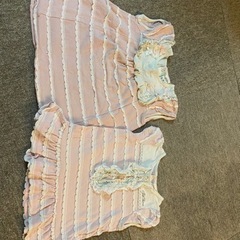 子供服　双子　女の子　ポンチョ　ワンピース　80  