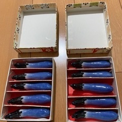 ナス🍆の形の箸置き‼️の画像