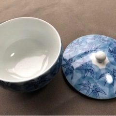 【新品未使用】有田焼 番茶器 蓋付茶器揃 呉須笹★急須1点湯呑5点セット 小峰の画像