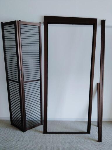 マンション玄関ドア　中折式高級網戸