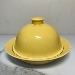 ☆値下げ☆K2405-483 有田焼 蒸すクック 電子レンジ専用調理器 イエロー 中古美品の画像