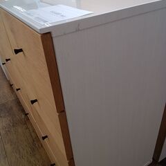 ★ジモティ割あり★  チェスト ライトブラウン H86×D41×W119 クリーニング済み MT1265の画像