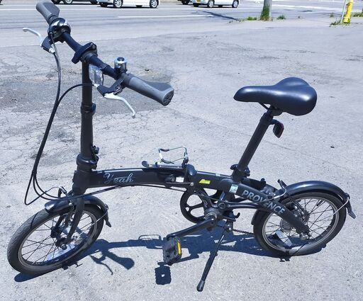 Yeah Provence 折り畳み自転車 7段変速付き 16インチ マットブラック アルミフレーム 重量約11.8kg DAHON ダホンライセンス 折りたたみ