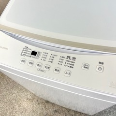 ☑︎ご成約済み🤝 IRIS OHYAMA 一人暮らし洗濯機 大きめの6kg✨ 2020年製⭕️ ガラストップ🪞の画像