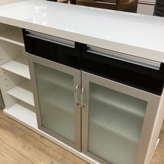 キッチンカウンター ガラス扉付き ガラス扉付きキッチンカウンター【幅93.5cm】 通販【ニッセン】