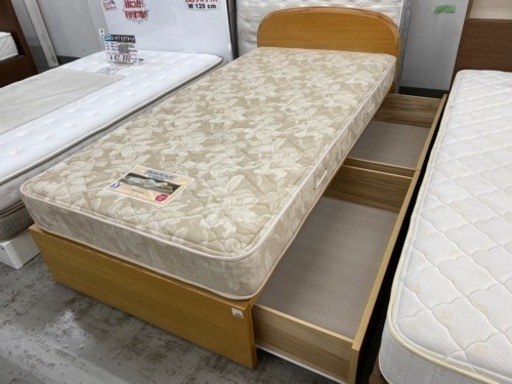 【愛品館 江戸川店 シングル】 SIMMONS（シモンズ）収納付き シングルベッド ID:153-019040-007