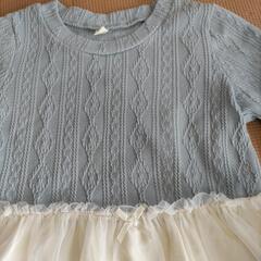 ⭐新品⭐ 長袖 ワンピース ブルー 120の画像