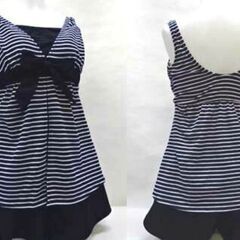 【新品未使用】ワンピース 2wayビキニ ボーダーの画像