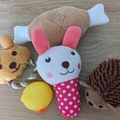 犬用おもちゃ5点セット(うさぎのセット)
