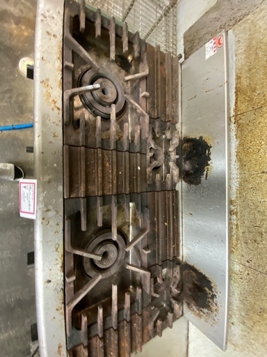 中古　業務用ガスコンロ（4口）※動作確認未