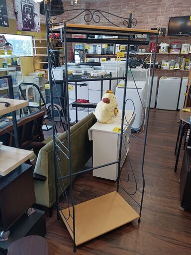 アイアンウッド調　ハンガーラック　モチーフ　サイズ（約）幅69×奥41×高183　　■近隣配送無料 買取GO‼　栄和店