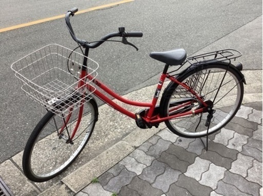 ♪ジモティー特価♪赤と黒カラーリングがきれいな　２6型中古ファミリーサイクル　