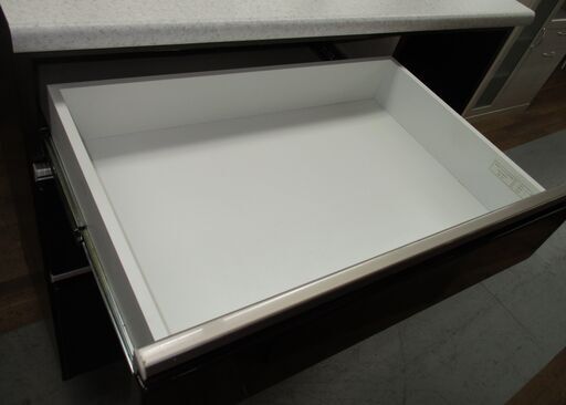 R242 NITORI キッチンカウンター(アルミナ2 100CT DBR) 幅100cm Used・美品