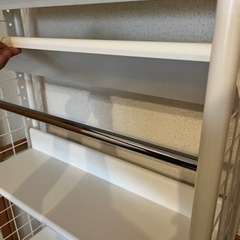 家具 収納家具 ラック 白の画像