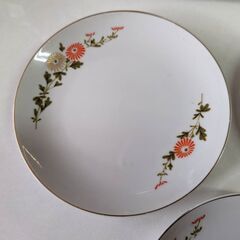 ☆たんぽぽ柄小皿　3枚　昭和レトロ　中古品　の画像