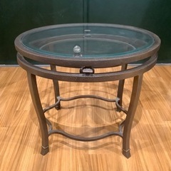 ガラストップサイドテーブル 楽天市場】サイドテーブル おしゃれ 丸 通販 NK-310 ガラストップ