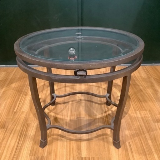 【トレファク神戸南店】サイドテーブル ガラストップ【取りに来られる方限定】